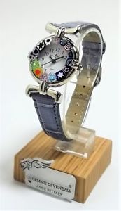 【送料無料】腕時計　ウォッチ　ドナディムラノペレorologio donna acciaio pelle in vetro di murano murrina millefiori
