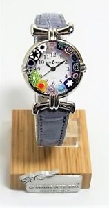 【送料無料】腕時計 ウォッチ ドナディムラノペレorologio donna acciaio pelle in vetro di murano murrina millefiori
