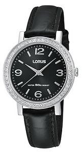 【送料無料】腕時計　ウォッチ　レディーススワロフスキーステンレススチールレザーストラップlnp rg203jx9 lorus damas swarovski de acero inoxidable reloj correa de cuero