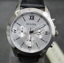 【送料無料】腕時計　ウォッチ　アラームクロノグラフクラシックシルバードルreloj crongrafo bulova 96a142 clsico de hombre silver y cuero nuevo 279