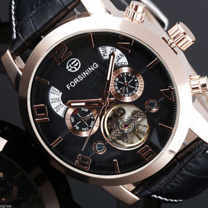 【送料無料】腕時計　ウォッチ　ステンレススチールアラームforsining reloj automatico reloj para hombre reloj de cuarzo de acero inoxi b4x2