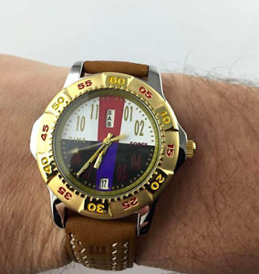 【送料無料】腕時計　ウォッチ　スイスデザインクォーツwatch time force 5463 swiss design orologio uomo day date vintage quarzo