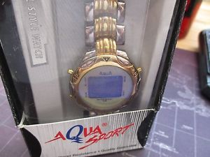 【送料無料】腕時計　ウォッチ　ヴィンテージアクアスポーツボックスオリジナルvintage aqua sport, lcd reloj para hombre, en caja, raro original,