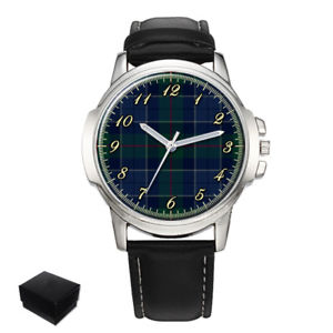 【送料無料】腕時計　ウォッチ　タータンチェックスコットランドreloj de pulsera leslie clan escocs tartan caballeros hombre regalo grabado