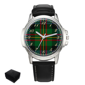 【送料無料】腕時計　ウォッチ　スコットランドタータンチェックreloj de pulsera maclaren clan escocs tartan caballeros hombre regalo grabado
