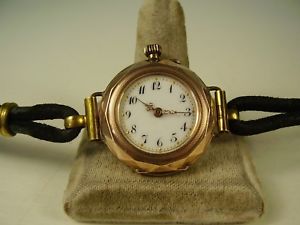 ̵ӻסåƥantiguedad 333 gold reloj de pulsera para 1910