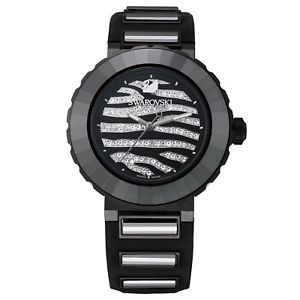 【送料無料】腕時計 ウォッチ アラームスイススポーツゼブラnuevo anuncioswarovski reloj 39mm negro octea cristal sport zebra nuevo hecho en suiza
