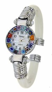 【送料無料】腕時計 ウォッチ オロロジオディムラノウォッチorologio bianco watch in vetro di murano murrina millefiori
