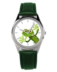 【送料無料】腕時計　ウォッチ　カエルカエルカエルアラームグリーンリボンrana ranas frog regalo idea de regalo reloj 20192b cinta verde