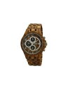 【送料無料】腕時計　ウォッチ　クロノorologio legno wood watch green time by zzero chrono gent zw070c