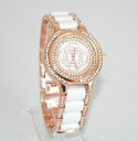 【送料無料】腕時計 ウォッチ ドナローズゴールドビアンコダorologio donna oro rosa bianco da polso cinturino acciaio strass idea regalo e05