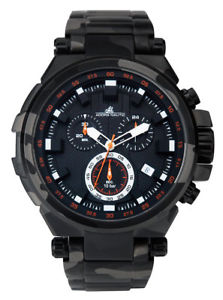 【送料無料】腕時計 ウォッチ バーマンクロノグラフブラックステンレススチールadora natico 10 bar crongrafo hombre 50mm acero inoxidable negro 33269