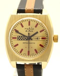 ̵ӻסåɥĥåɥɥ֥饦֥åruhla de luxe germany reloj pulsera para hombre oro rojo marrn negro kaliber 24