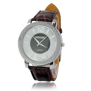 【送料無料】腕時計 ウォッチ レディースファッションgrande redondo de cuero marrn esfera blanca reloj de damas moda