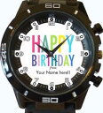 feliz cumpleaos desde agregar tu nombre personalizado reloj ao foto fechaハッピーバースデーカスタムアラーム※注意※NYからの配送になりますので2週間前後お時間をいただきます。人気の商品は在庫が無い場合がございます。ご了承くださいませ。サイズの種類の商品は購入時の備考欄にご希望のサイズをご記載ください。　携帯メールでの登録ですと楽天からのメールが届かない場合がございます。