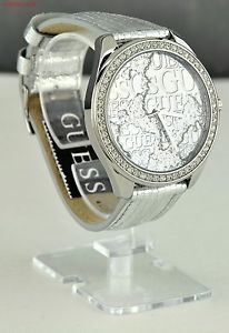 【送料無料】腕時計　ウォッチ　スタイリッシュレディースnuevo elegante reloj de seoras de cuero original guess plata mujer idea para regalo