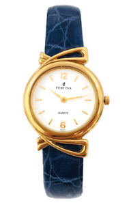 【送料無料】腕時計　ウォッチ　ペレブルビンテージヌオーヴォリストfestina orologio donna vintage in pelle blu 22mm f8943 , nuovo , list 89