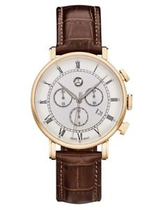 【送料無料】腕時計　ウォッチ　ローズクロノグラフメルセデスベンツクラシックレトロreloj de pulsera seores chronograph ori mercedes benz reloj cuero classic retro rosegold
