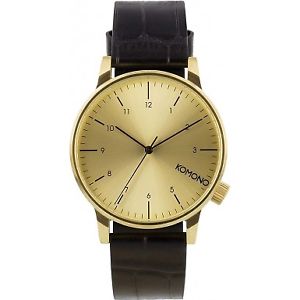 【送料無料】腕時計　ウォッチ　ウィンストンモンテカルロブラッククロコダイルレザーストラップウォッチkomw2550 nuevo komono winston monte carlo cocodrilo negro reloj correa de cuero