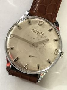 【送料無料】腕時計　ウォッチ　ビンテージドグマスイスreloj vintage dogma 21jewels swiss made