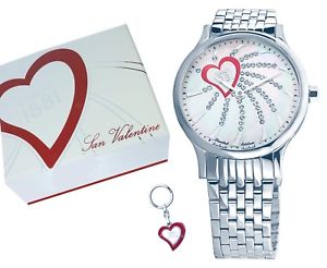 【送料無料】腕時計　ウォッチ　セルッティバレンタインステンレスキーフォブaccin cerruti fantastico valentine crm123sn28msks, acero inoxidable, llavero