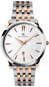 【送料無料】腕時計　ウォッチ　ブレスレットトーンアラームaccurist 7075 wr hombre pulsera dos tonos fecha reloj, 2 ao de garanta rrp 9999