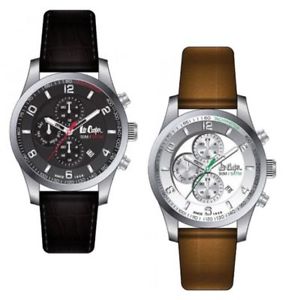 【送料無料】腕時計 ウォッチ イクーパーウォッチorologio multifunzione uomo lee cooper lc58g acciaio pelle nero marrone watch