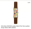 【送料無料】腕時計　ウォッチ　レディースストラップorla kiely tallo de la impresin seoras reloj con correa de cuero tostado nuevo y en caja