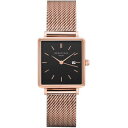 【送料無料】腕時計 ウォッチ アラームメッシュピンクゴールドrosefield reloj cuadrado negro malla oro rosado qbmrq05