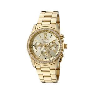 【送料無料】腕時計 ウォッチ ステンレススチールクロノグラフゴールドフィールドアラームinvicta mujer ngel crongrafo de acero inoxidable oro esfera reloj 11770