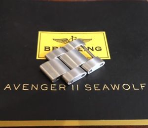 【送料無料】腕時計 ウォッチ マットステンレススチールブライトリングリンクdos vnculos de breitling genuino 20mm en acero inoxidable mate avenger ii seawolf