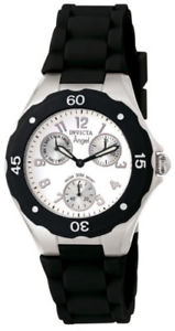 ̵ӻסåݥꥦ쥿󥴥ॹȥåץ0733 invicta 38mm mujer ngel negro poliuretano correa de goma reloj de cuarzo