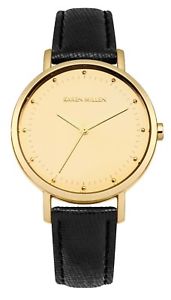 【送料無料】腕時計 ウォッチ カレンゴールドケースホワイトレザーウォッチストラップキロkaren millen women watch gold case blanco correa de cuero km139bg