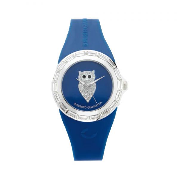 【送料無料】腕時計　ウォッチ　ロベルトスワロフスキービアンコネロブルorologio roberto giannotti misteri della notte civetta swarovski bianco nero blu