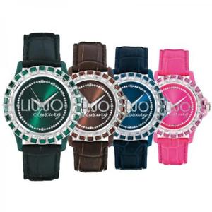 【送料無料】腕時計　ウォッチ　ドナリュジョスワロフスキーバゲットベラペレレディorologio donna liu jo luxury baguette vera pelle swarovski 10 colori lady dd