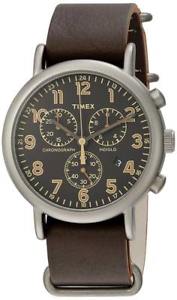 【送料無料】腕時計 ウォッチ クロノペレビンテージorologio timex weekender tw2p85400 chrono pelle marrone nero indiglo vintage