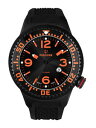 腕時計　ウォッチ　アラームビッグデルガドオレンジreloj hombre,poseidon kienzle,up00407,grandes 48mm,delgado,15 atm,negro,naranja,