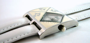 【送料無料】腕時計　ウォッチ　クォーツレディースホワイトレザーウォッチベルトriedenschild ornamentel cuarzo reloj de dama correa de cuero blanco