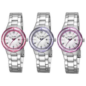 【送料無料】腕時計　ウォッチ　フラッシュクロックアルミブレスレットスワロフスキーピンクライラックreloj mujer breil tribe flash pulsera aluminio swarovski rosa fucsia lila