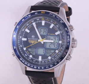 腕時計　ウォッチ　パイロットナイツマルチファンクションアラームミントaccurist skymaster piloto multifuncin caballeros reloj mint amp; boxed t66