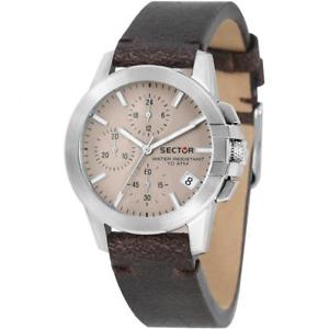 【送料無料】腕時計 ウォッチ セクタクロノペレベージュサブメートルorologio uomo sector 480 r3271797501 chrono pelle marrone beige sub 100mt