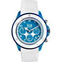 【送料無料】腕時計 ウォッチ クロノシリコンビアンコアッズーロサブメートルウォッチorologio uomo ice watch dune ic014220 chrono silicone bianco azzurro sub 100mt
