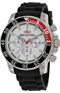 【送料無料】腕時計　ウォッチ　クロノステンレスシリコンseapro hombre explorer chrono 200m acero inoxidablereloj de silicona sp8330
