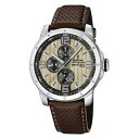 【送料無料】腕時計　ウォッチ　マルチファンクションアラームブラウンレザーベルトreloj festina multifuncin hombre f165856 correa ..