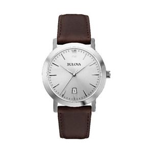 【送料無料】腕時計 ウォッチ テンポカサシルバーペレリリースorologio solo tempo uomo bulova 96b127 cassa acciaio quadrante silver pelle data