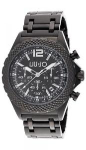 ̵ӻסå奸ӡorologio uomo liu jo luxury derby tlj835 chrono bracciale acciaio nero oversize