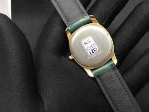 hokushinの【送料無料】腕時計　ウォッチ　オルテンヴィンテージアラームグリーンゴールドトーンカレンダーnos nuevo olten vintage watch reloj 34 mm green gold tone calendar｜アングル2