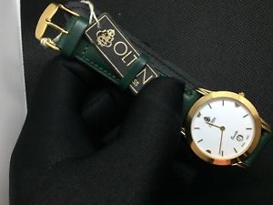 hokushinの【送料無料】腕時計　ウォッチ　オルテンヴィンテージアラームグリーンゴールドトーンカレンダーnos nuevo olten vintage watch reloj 34 mm green gold tone calendar｜アングル3