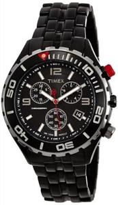 【送料無料】腕時計 ウォッチ クラスクロノネロメートルorologio uomo timex eclass t2m758 chrono bracciale acciaio nero 100mt indiglo
