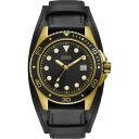 【送料無料】腕時計 ウォッチ サブメートルreloj de hombre guess crew w1051g3 cuero negro dorado sub 100mt nuevo